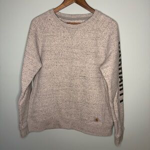 Carhartt Woman’s Relaxed Fit Light Heather Grey Crewneck Sweatshirt